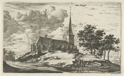 Kyrka i Nederhorst den Berg Den Bergh (titel på objekt) Bylandskap i norra Nederländerna (serietitel)