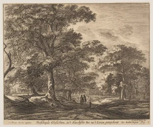 Tavel 1, från Sex vyer i skogen i Haag (Verscheÿde Ghesichten)