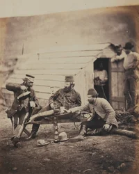 Hardships in the Camp, från ett album med 52 fotografier associerade med Krimkriget, 1855
