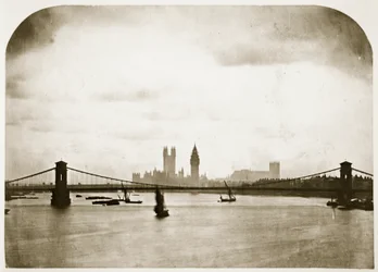 Houses of Parliament under uppbyggnad, London, c.1858