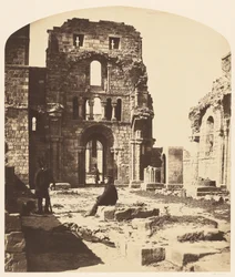 Interiör, Lindisfarne Priory, västra änden