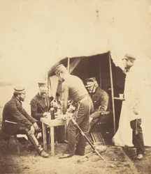 Generalmajor Garrett och officerare från det 46:e