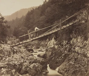 Miners Bridge, på Llugwy, norra Wales, 1857.