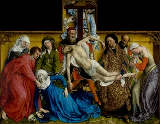 Nedtagning från korset, ca 1435 (olja på pannå)