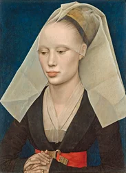Porträtt av en dam, ca 1460 (olja på panel)