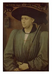 Porträtt av en turneringsdomare (olja på panel)