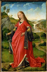 Sankta Katarina, högra flygeln av en diptyk