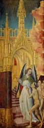 De goda leds till himlen, detalj från Den sista domen, ca 1451 (se 20546-50 och 21041).