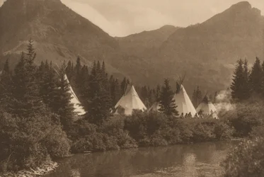 Uppför klippbanken, Piegan, Montana,1915 (foto)