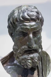 Byst av Epicurus byst (brons)