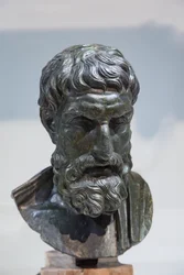 Byst av Epicurus byst (brons)