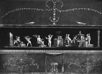 Keruber som tjänar pengar, fris från Oecus of the Casa dei Vettii (Hus of the Vettii) c.50-79 AD