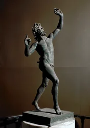 Dansande faun, bronsskulptur, 100-talet f.Kr.