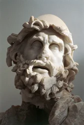 Huvudstudie av Odysseus, romersk kopia efter en hellenistisk skulptur från den rhodiska skolan, troligen från statygruppen Polyfemos bländning, marmor