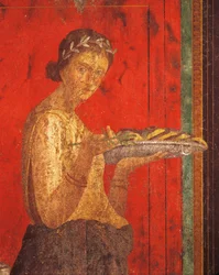 Initiationsriter av Dionysos-kulten, fresk från Villa Dei Misteri