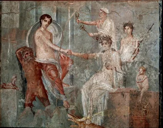 Ios ankomst till Egypten - Fresco