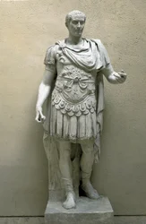 Julius Caesar (Gaius Julius Caesar) (100-44 f.Kr.) Skulptur - Museo della Civiltà Romana, Rom