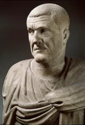 Marmorstaty av kejsar Maximinus Thrax (173-238) - Rom, Musei Capitolini - Byst av kejsar Maximinus Thrax - Marmorskulptur - Rom, Musei Capitolini