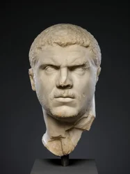 Marmorporträtt av kejsaren Caracalla, 212–217 AD (marmor)