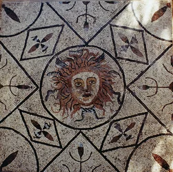 Medusa, romersk mosaik från Orpheus hus, 300-talet e.Kr. (mosaik)