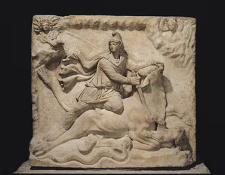 Mithras offrar tjuren, 200-300-talet (marmor) (se även 226092)