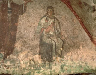 Mor och barn, Cubiculum of the Velatio (fresk)