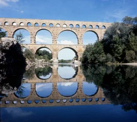 Pont du Gard. Romersk akvedukt från 2:a hälften av 1:a århundradet.