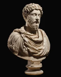 Porträttbyst av kejsar Marcus Aurelius, ca 170-180 e.Kr