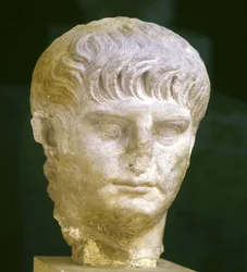 Framställning av den unge kejsar Nero (37-68). Rom, Museo Nazionale Romano.