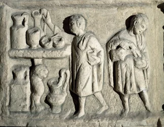 Romersk konst: "Husligt på jobbet" "1:a århundradet e.Kr. Rom, Museum of Roman Civilization