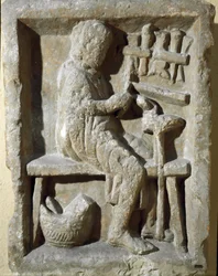 Romersk konst: "" smed i arbete "" 1:a århundradet e.Kr. Rom, Museum of Roman Civilization