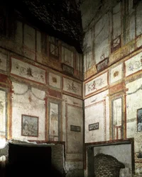 Romersk konst: inre vy av domus aurea eller Doree House: kejserliga palatset i det antika Rom, byggt av Neron. Rom, Italien