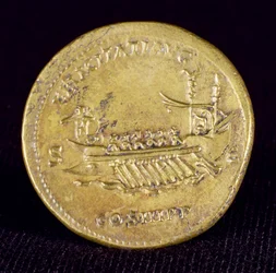 Sestertius av kejsar Hadrianus (76-138) från Newcastle-Upon-Tyne, 132 e.Kr.