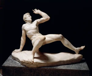 Staty av en fallande Gallien, kopia av ett original från Pergamonskola från 300-talet f.Kr. (marmor)