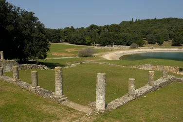 Den romerska villan i Verige Bay, Brijuni, Kroatien