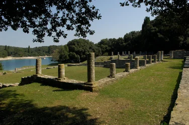 Den romerska villan i Verige Bay, Brijuni, Kroatien
