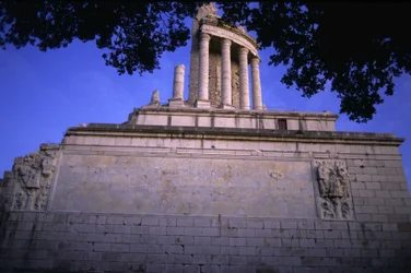 Augustus trofé på La Turbie. Romersk monument från det 1: a århundradet.