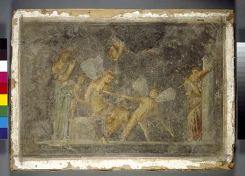 Väggmålning, Pompeji, romersk, 1000-talet