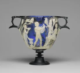 Cameo Glass Skyphos, c.1 AD (glas)
