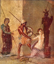 Ajax the Lesser drar Cassandra bort från Xoanon, 1st H. 1st cen. AD