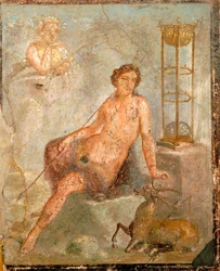 En ung Cyparissus, fresk från House of Vettii, Pompeji, Kampanien, romersk civilisation