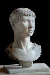 Romersk marmorbyst av Ptolemaios av Mauretanien (10 f.Kr. - 40 e.Kr.)