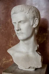 Konst Rom byst av kejsar Caligula (12 - 41 AD) Marmor