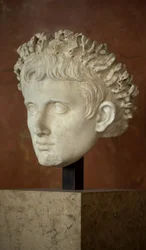 Art Rome Chef för kejsar Augustus (63 f.Kr. - 14 e.Kr.) marmor