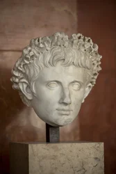 Art Rome Chef för kejsar Augustus (63 f.Kr. - 14 e.Kr.) marmor