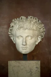 Art Rome Chef för kejsar Augustus (63 f.Kr. - 14 e.Kr.) marmor