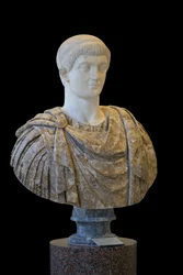Konstant I (337 - 350 e.Kr.) skulptur, romersk konst