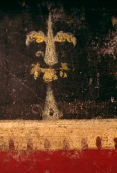 Dekorativt element, detalj från fresk i triclinium av House of the Vettii, Pompeji (UNESCOs världsarvslista
