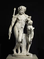 Dionysos med panna, AD 50-150 (marmor)