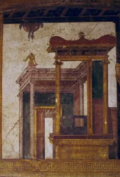 Fantastiska arkitekturer, fresk från oecus i House of Vettii, Pompeji (UNESCOs världsarvslista